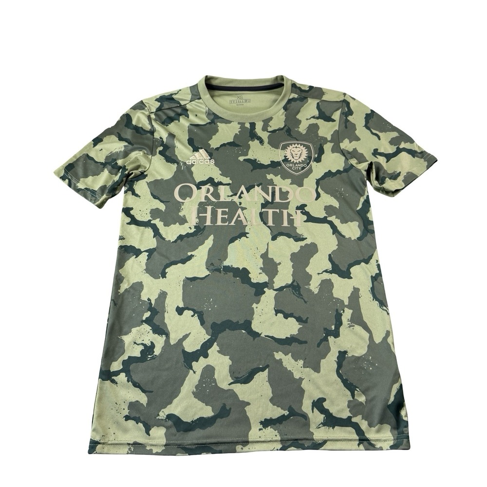 Adidas Orlando City Camo Mens Performance Soccer Jersey FH7546 Green XS